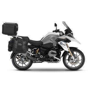 Complete set of SHAD TERRA TR40 adventure saddlebags and SHAD TERRA BLACK aluminium 37L topcase, including mounting kit SHAD BMW R 1200 GS Adventure/ R 1250 GS Adventure