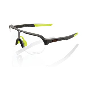 Lunettes de soleil 100% S2 Soft Tact Cool Grey Grey-Yellow (verre photochromique)