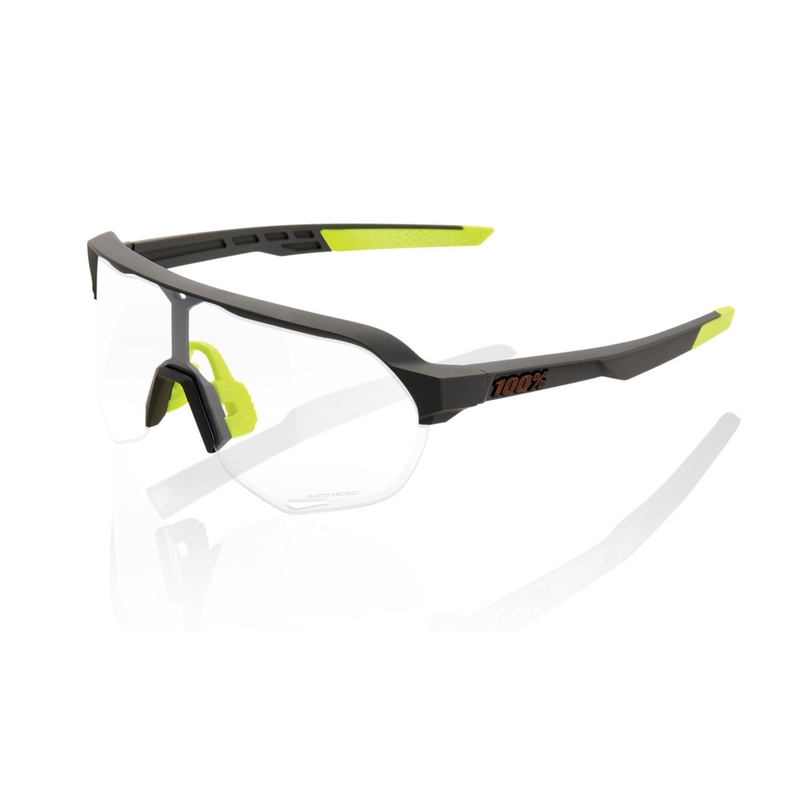 Lunettes de soleil 100% S2 Soft Tact Cool Grey Grey-Yellow (verre photochromique)