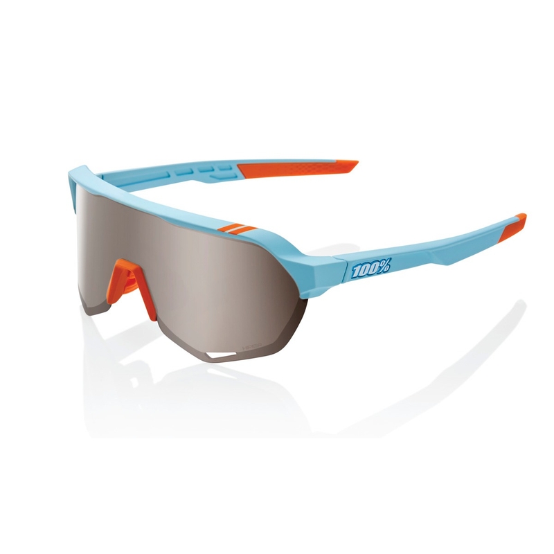 Lunettes de soleil 100% S2 Soft Tact Two Tone orange-bleu (verre argenté HIPER)