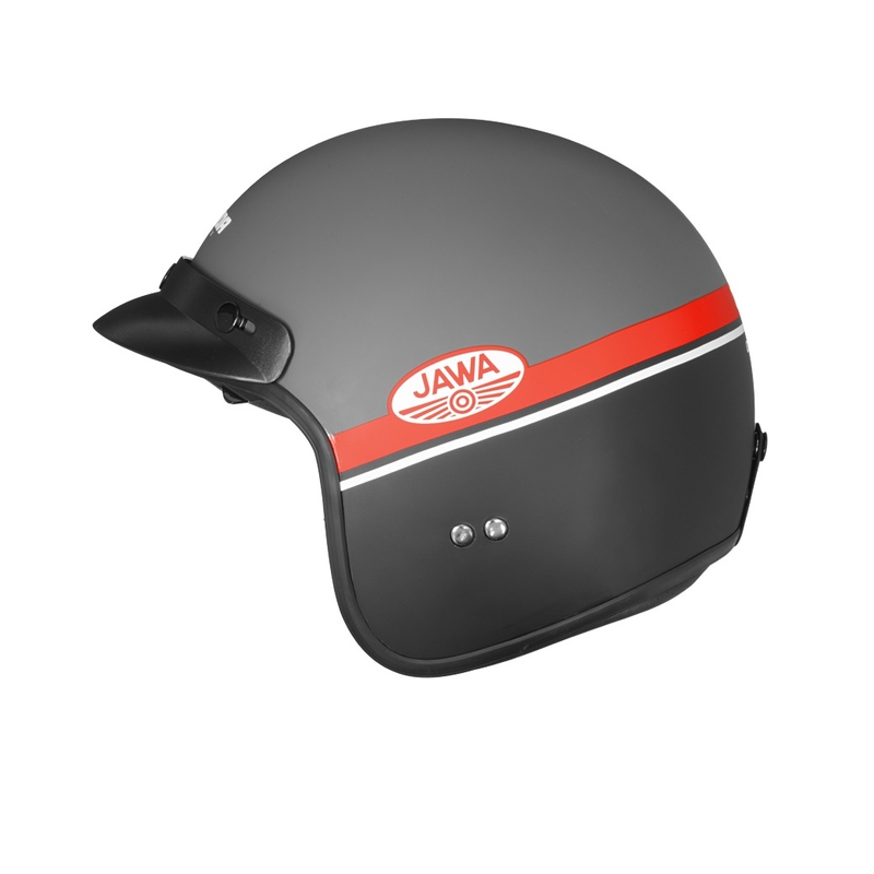 Casque moto ouvert Cassida Oxygen Jawa OHC gris-rouge-noir-blanc