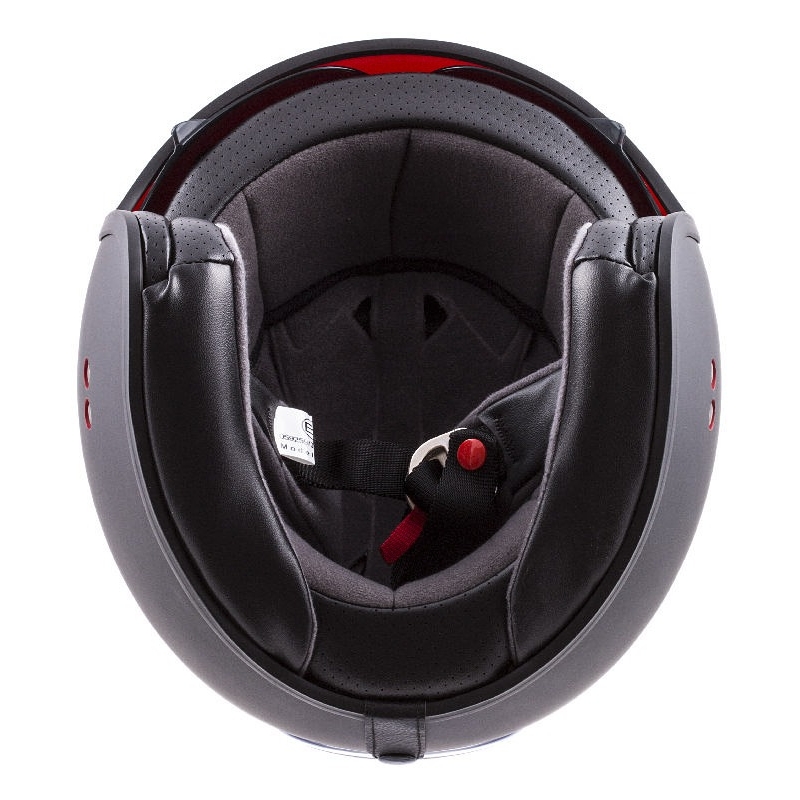 Casque moto ouvert Cassida Oxygen Jawa OHC rouge-noir-blanc