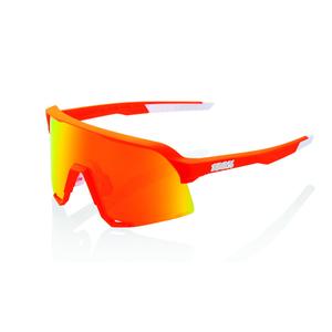 Lunettes de soleil 100% S3 Soft Tact Neon Orange (verres rouges HIPER)