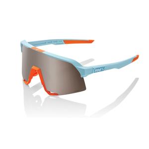 Lunettes de soleil 100% S3 Soft Tact Two Tone orange-bleu (verre argenté)