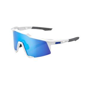 Lunettes de soleil 100% SPEEDCRAFT blanc-gris (verre bleu HIPER)