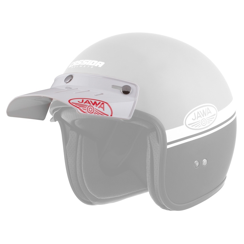 Visière plate pour casque Cassida Oxygen Jawa blanc