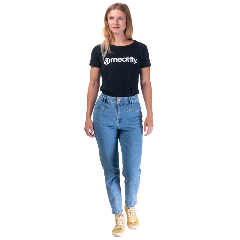 T-shirt femme Meatfly Ladies MF Logo noir soldes