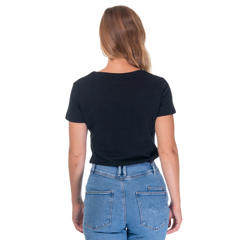 T-shirt femme Meatfly Ladies MF Logo noir soldes