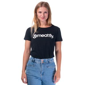 T-shirt femme Meatfly Ladies MF Logo noir soldes