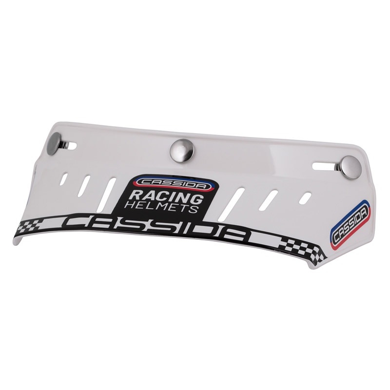 Visière plate pour casque Cassida Oxygen Racing Spirit blanc