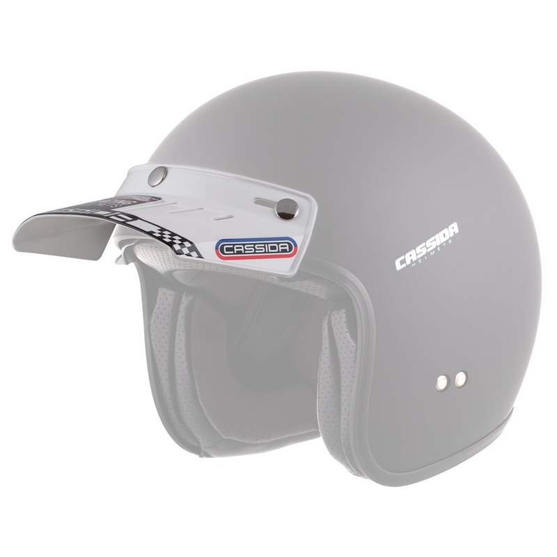 Visière plate pour casque Cassida Oxygen Racing Spirit blanc