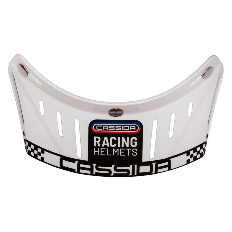 Visière plate pour casque Cassida Oxygen Racing Spirit blanc