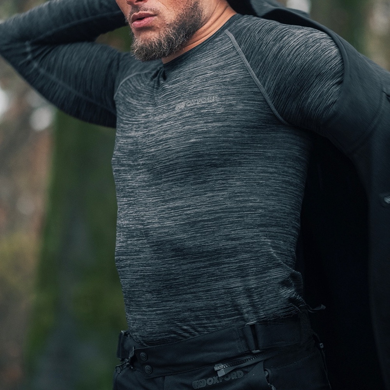 Oxford Advanced Base Layer T-Shirt thermique noir-gris - Manches longues