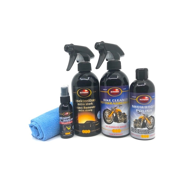 Coffret cadeau Autosol pour le nettoyage des motos de tourisme