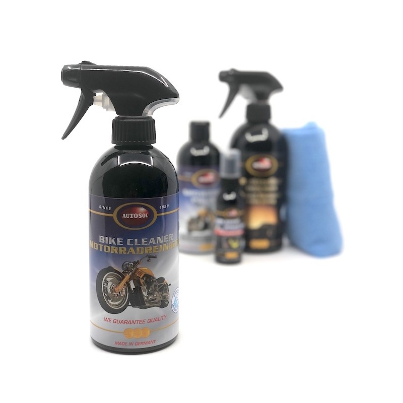 Coffret cadeau Autosol pour le nettoyage des motos de tourisme