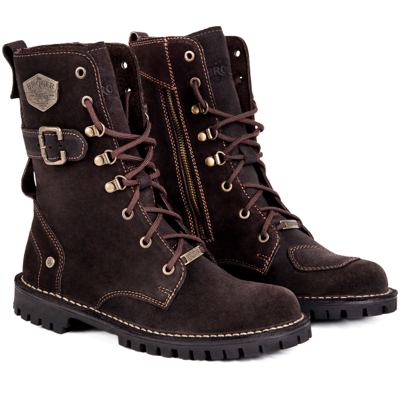Bottes de moto BROGER OHIO marron soldes