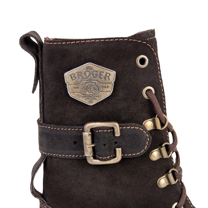 Bottes de moto BROGER OHIO marron soldes