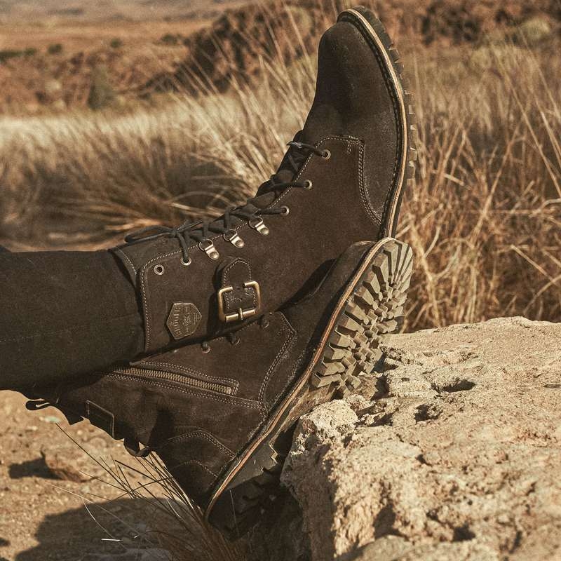 Bottes de moto BROGER OHIO marron soldes