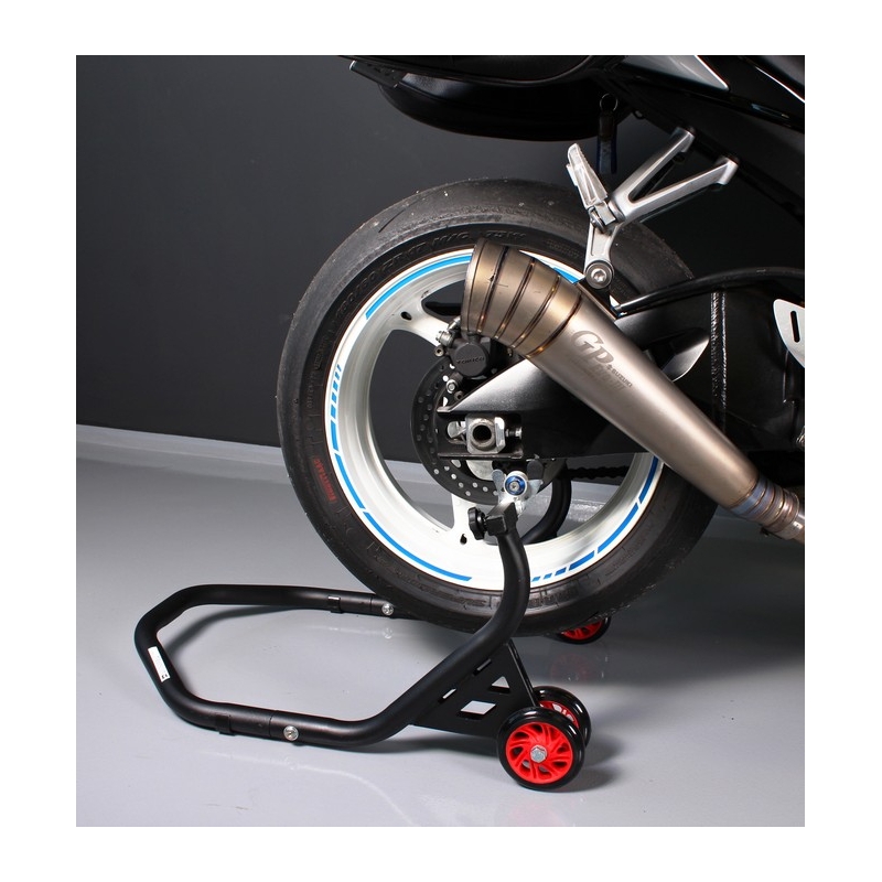 Kit de béquilles de moto R-TOOL EVO (avant + arrière avec roues)