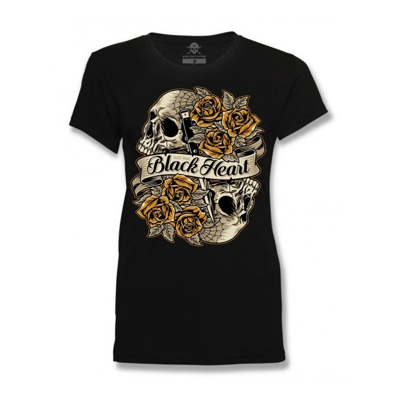 T-shirt femme Black Heart Romantic noir