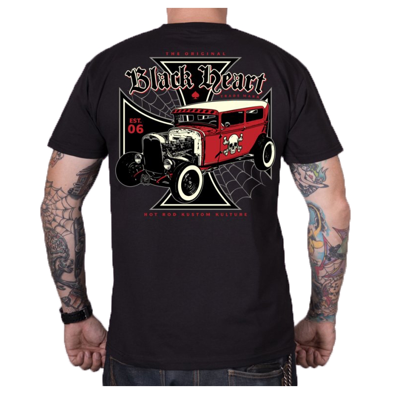 T-shirt hommes Black Heart Red Devil noir soldes