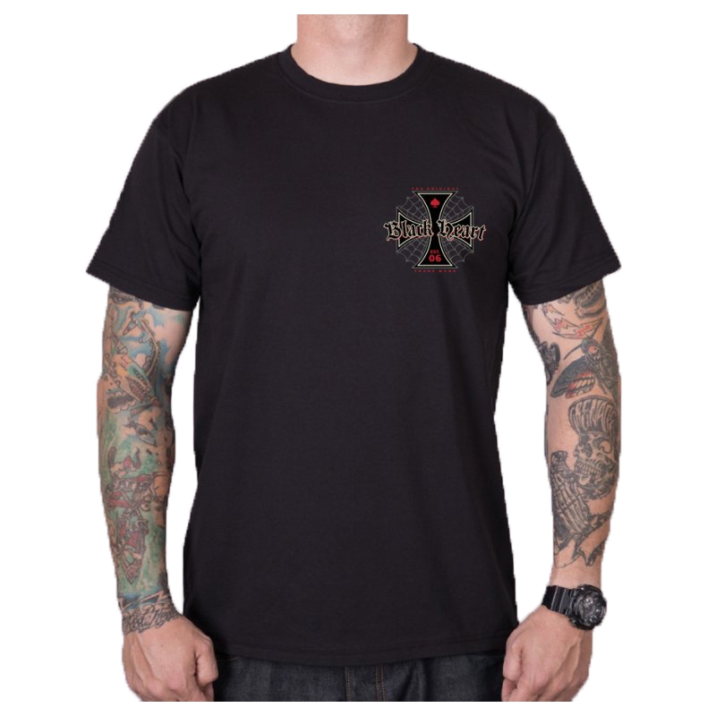 T-shirt hommes Black Heart Red Devil noir soldes
