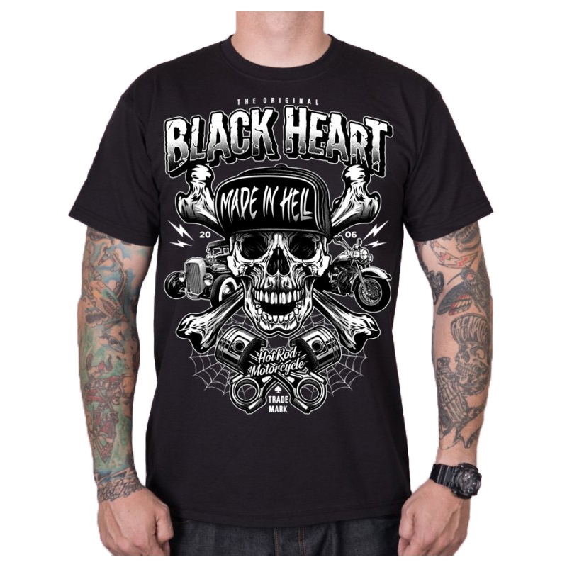 T-shirt homme Black Heart Sinner noir