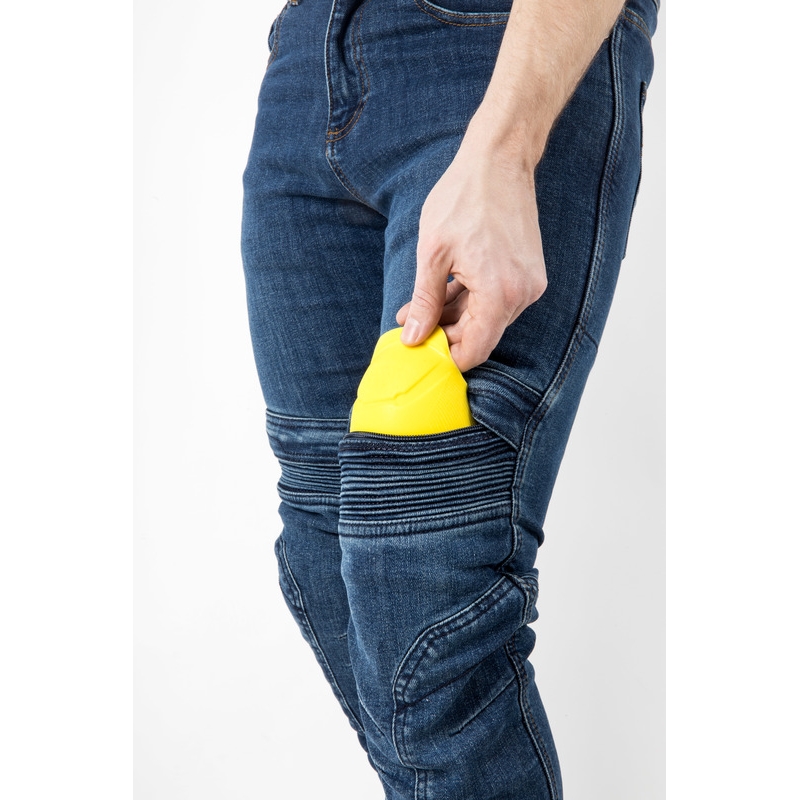 Jeans moto Ozone Hornet II bleu délavé soldes