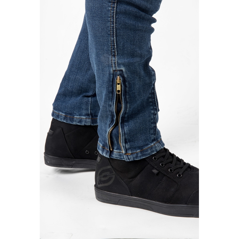 Jeans moto Ozone Hornet II bleu délavé soldes