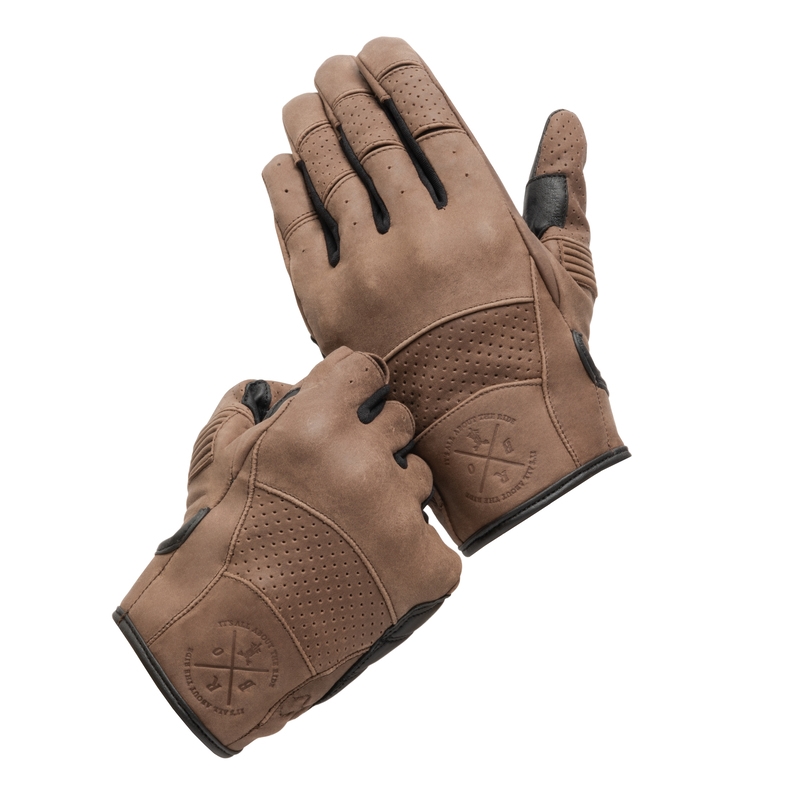 Gants de moto pour femmes BROGER California Vintage Brown soldes