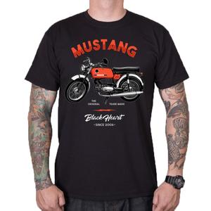 T-shirt noir Heart Mustang pour hommes