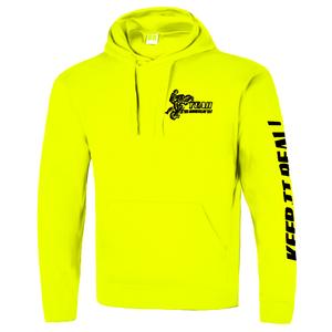 Sweat à capuche pour hommes Catch me if you can jaune fluo