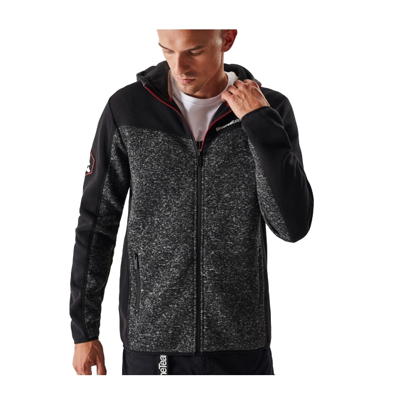 Sweat à capuche DAKAR Cross 4 noir-gris pour homme