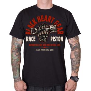 Chemise Black Heart Race Piston pour hommes, noire
