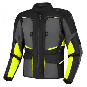 Veste de moto Shima Hero 2.0 noir-gris-jaune fluo