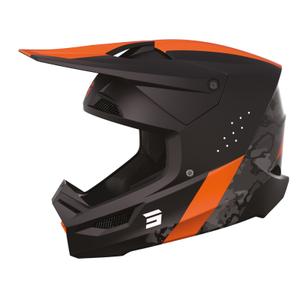 Casque Motocross Shot Race Camo Noir-Gris-Orange soldes