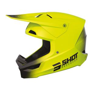 Casque motocross Shot Race Raw noir-jaune fluo soldes