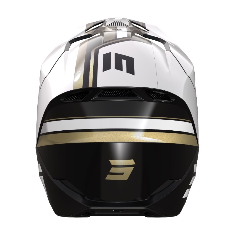 Casque Motocross Shot Furious Heritage noir-or-blanc soldes