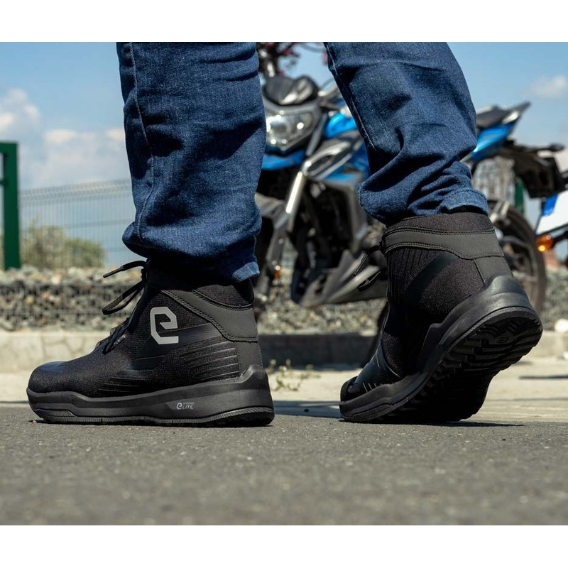 Bottes de moto Eleveit Town WP noires pour femmes
