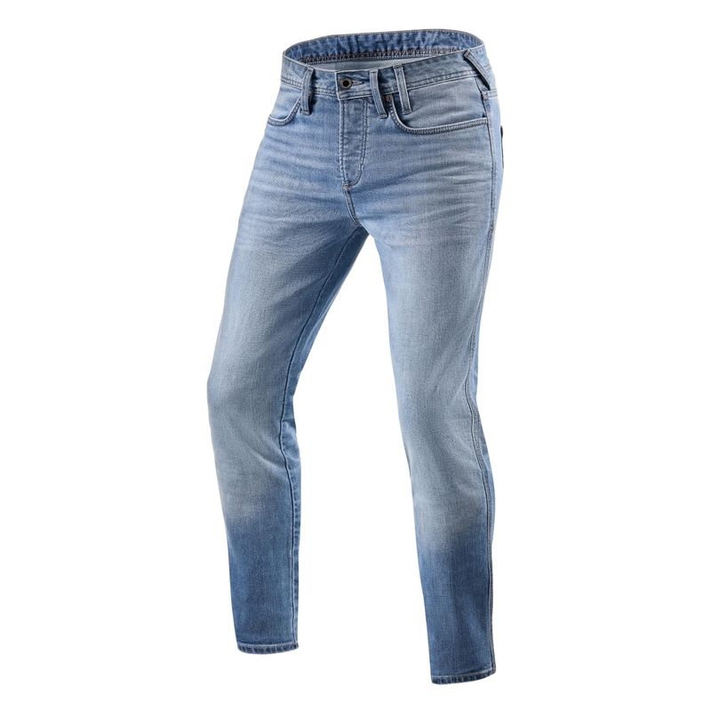 Jeans moto Revit Piston 2 SK bleu clair soldes
