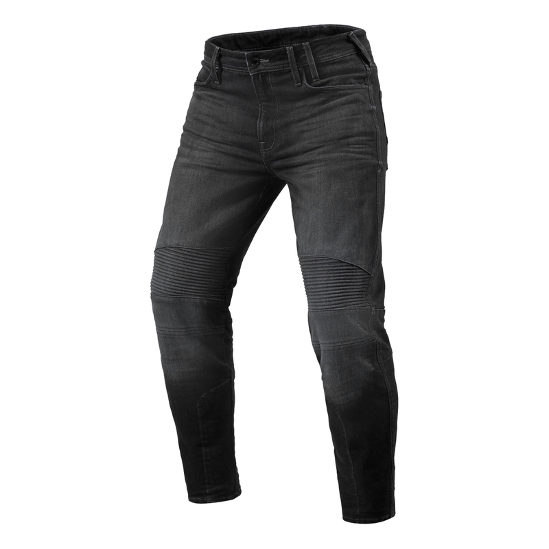 Revit Moto 2 TF Black Cropped Motorcycle Jeans