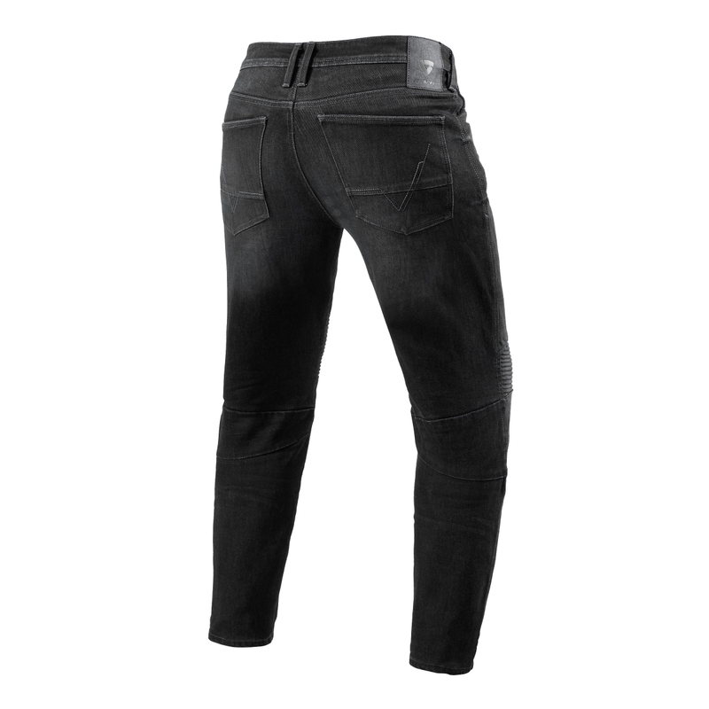 Revit Moto 2 TF Black Cropped Motorcycle Jeans