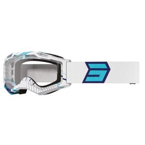 Lunettes de motocross Shot Assault 2.0 Drop bleu et blanc