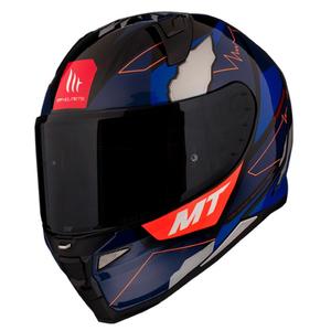 MT Revenge 2 Hector Garzo A7 casque moto intégré orange-bleu-noir