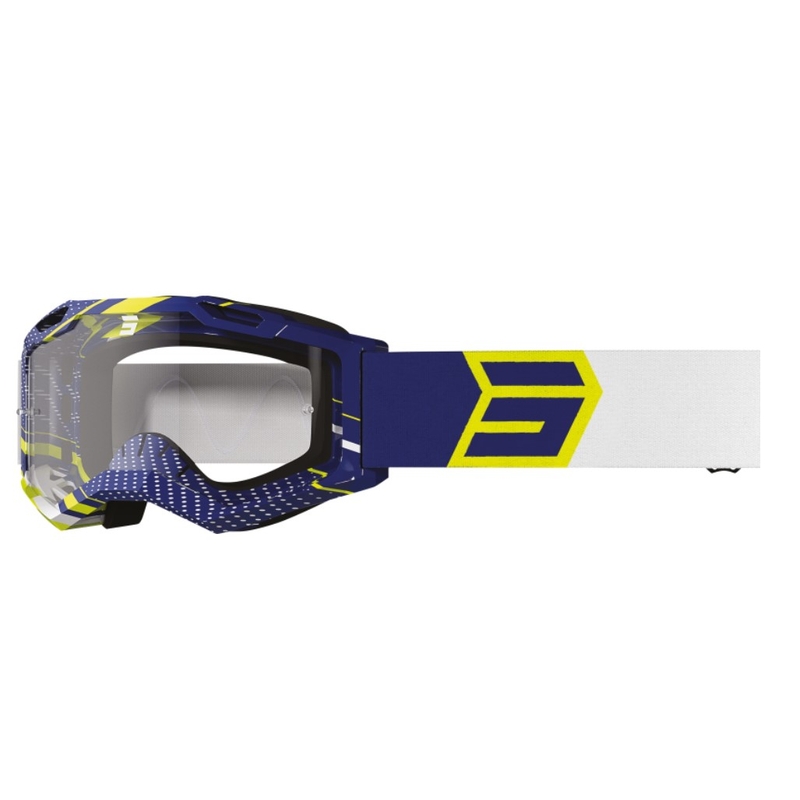 Lunettes de motocross Shot Assault 2.0 Drop jaune-bleu-blanc