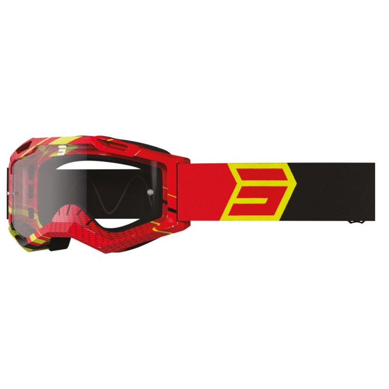 Lunettes de motocross Shot Assault 2.0 Drop jaune-noir-rouge