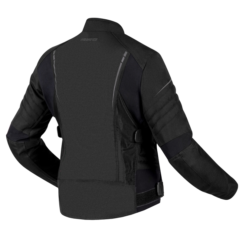 Veste moto Ozone Flow noire pour femme soldes