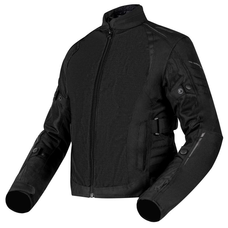 Veste moto Ozone Flow noire pour femme soldes