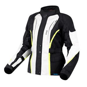 Veste de moto Ozone Sahara Black-Grey-Fluo Yellow pour femme soldes