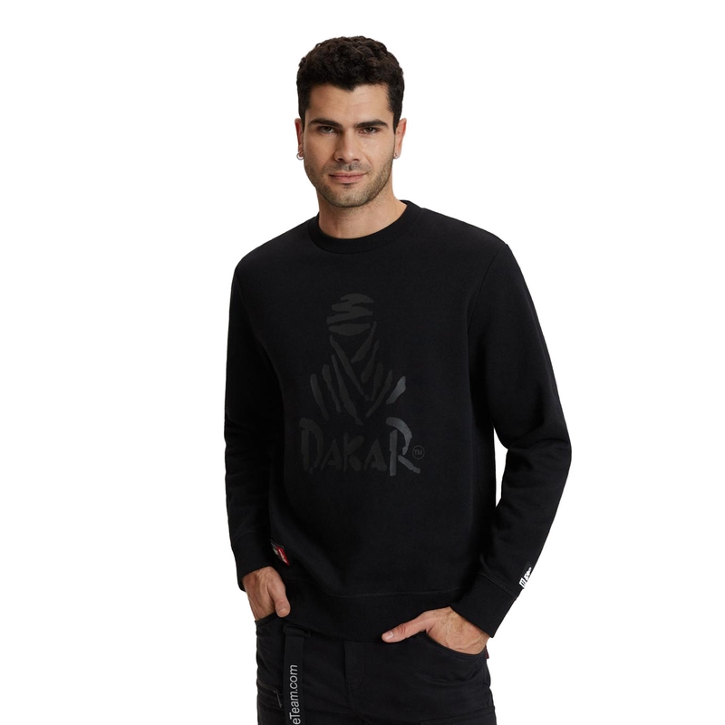 Sweat à capuche pour hommes DAKAR DKR CREW 04 noir